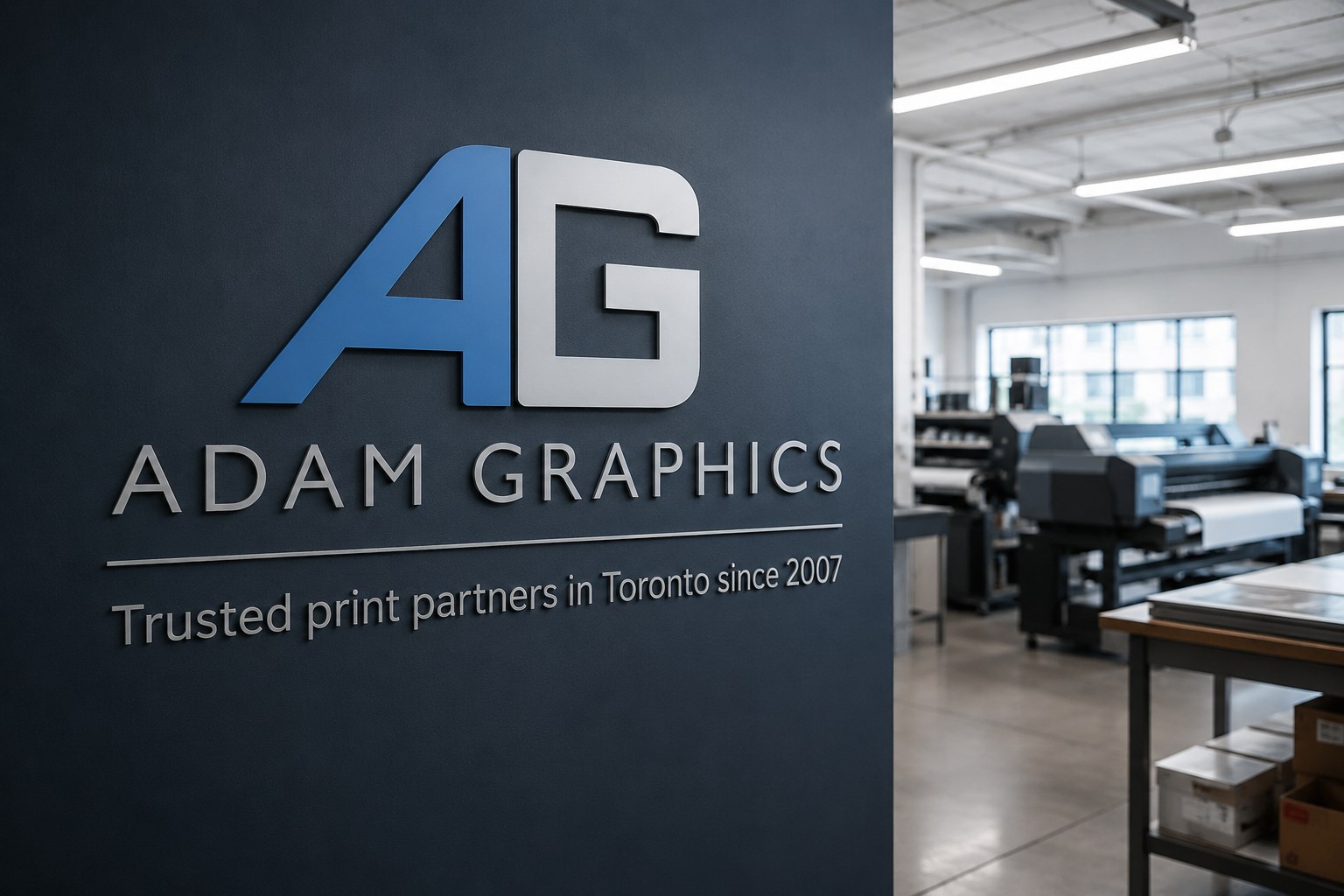 Adam Graphics print shop in Toronto